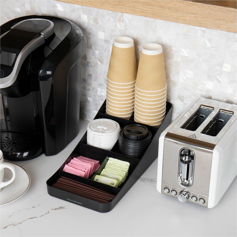 Mind Reader EMS Mind Trove 7-Condiment Coffee Organizer