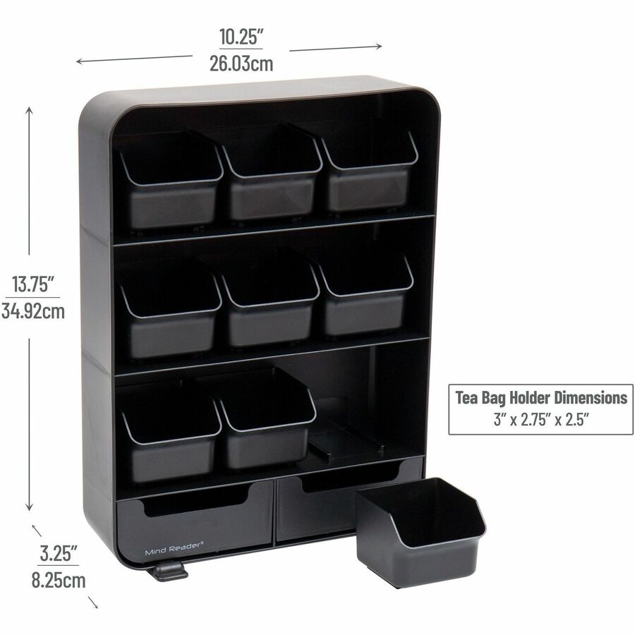 Mind Reader EMS Mind Tea Organizer