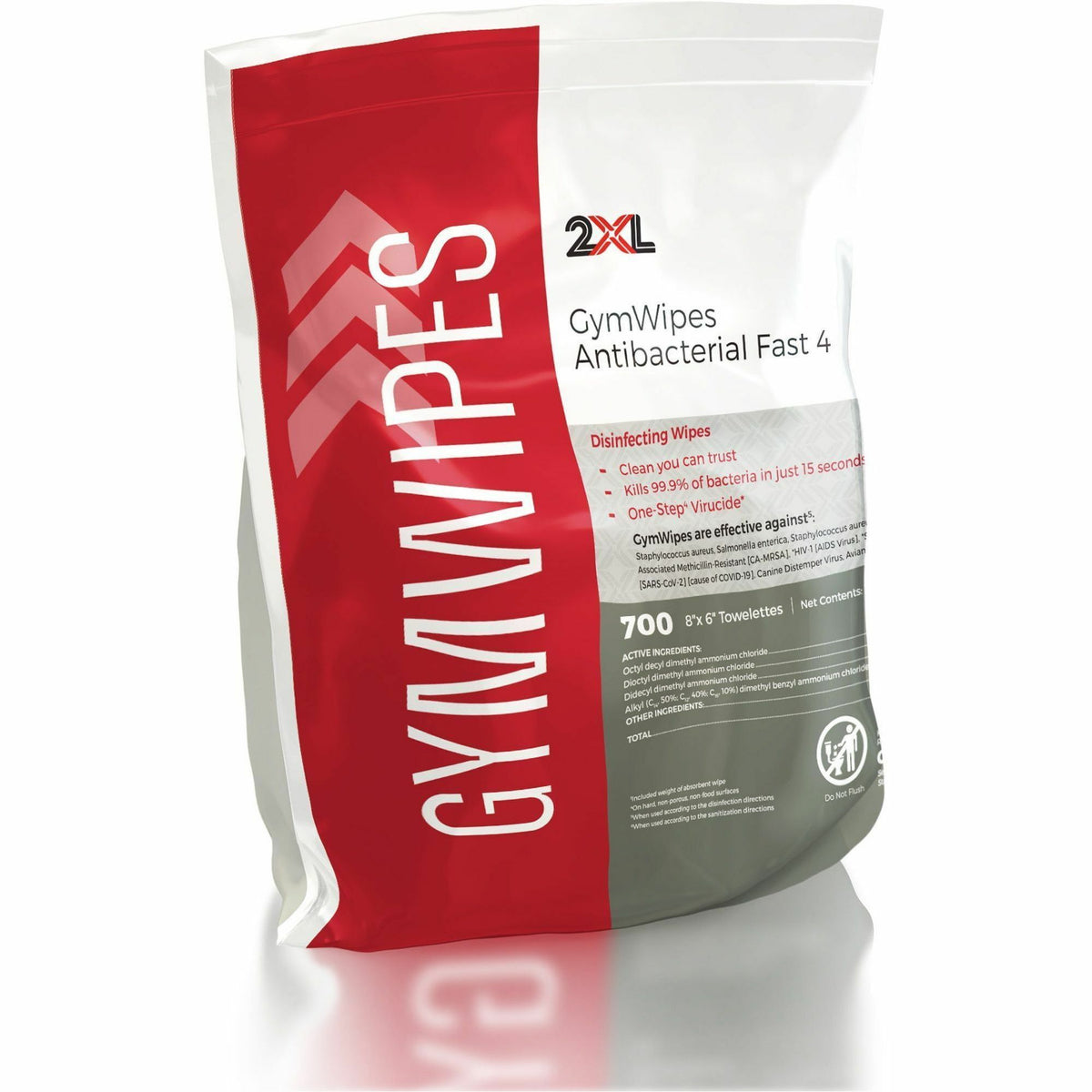 2XL GymWipes Antibacterial Towelettes Bucket Refill