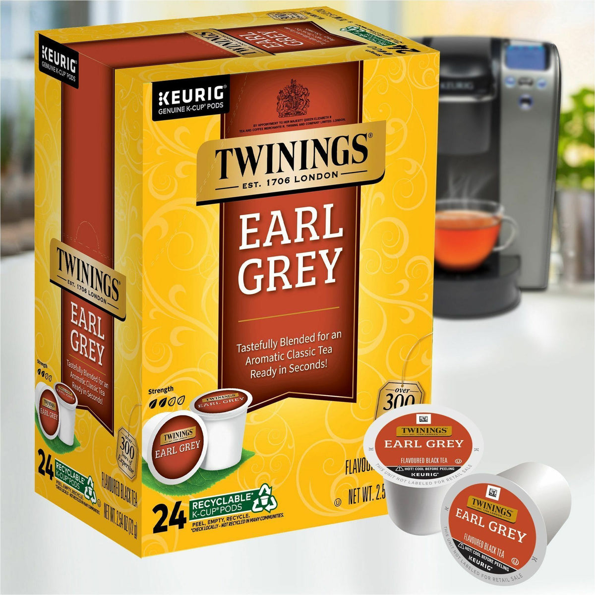 Twinings of London Earl Grey Flavoured Black Tea K-Cup