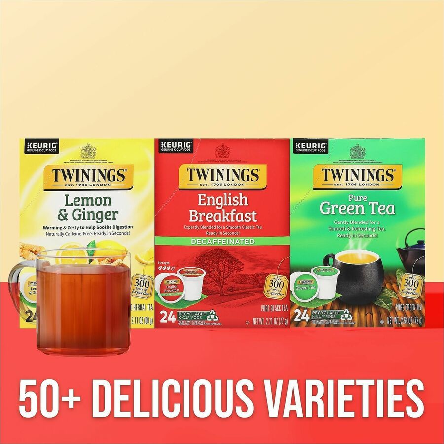 Twinings of London Decaf English Breakfast Black Tea K-Cup