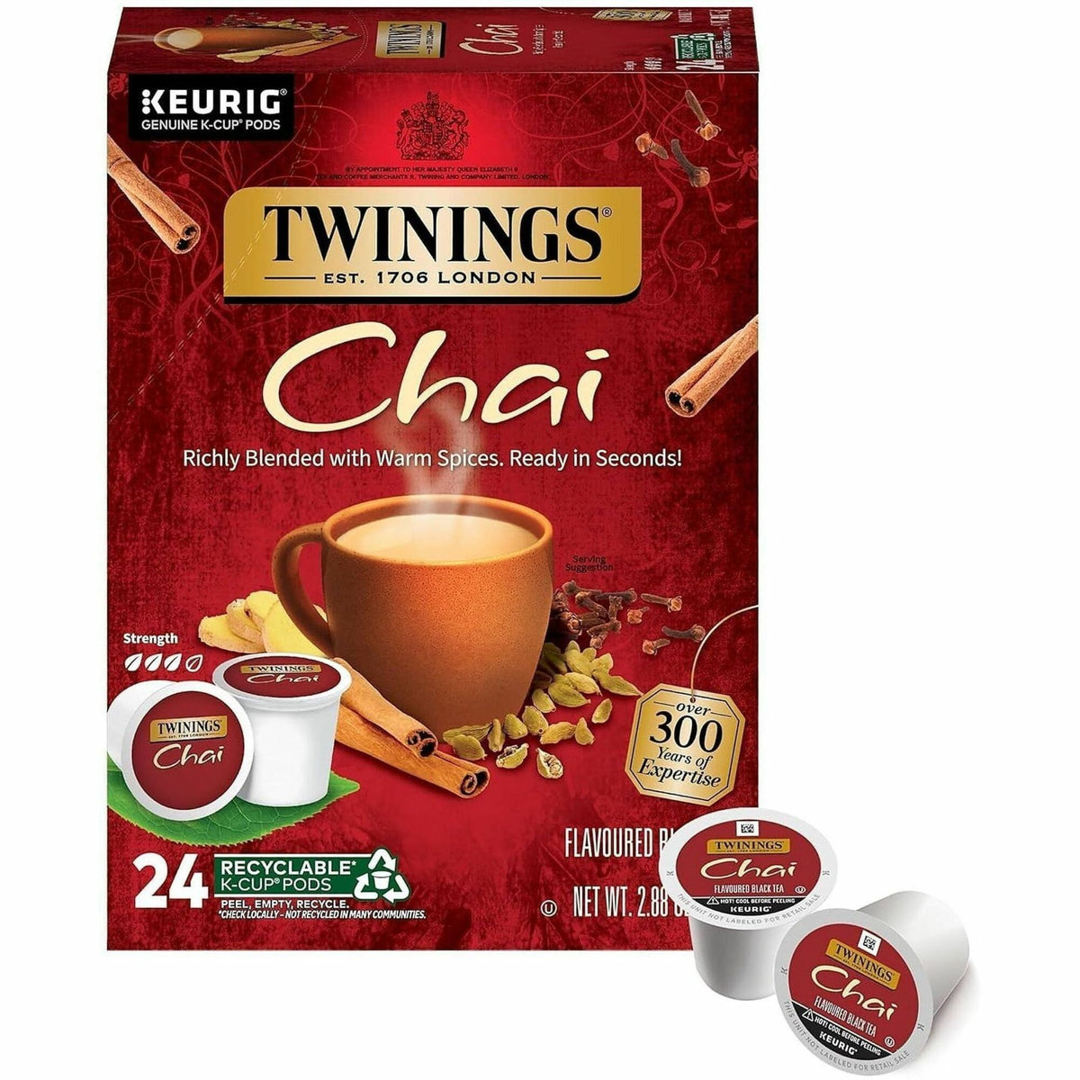 Twinings of London Chai Flavoured Black Tea K-Cup