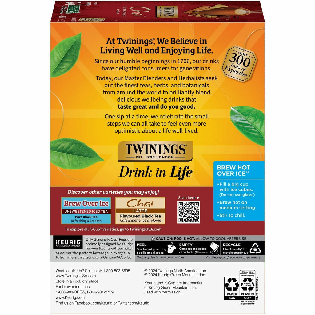 Twinings of London Chai Flavoured Black Tea K-Cup