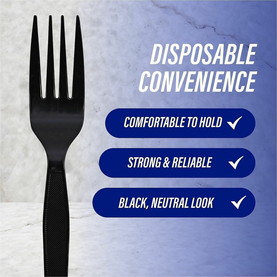 Genuine Joe Medium-Heavyweight Plastic Fork