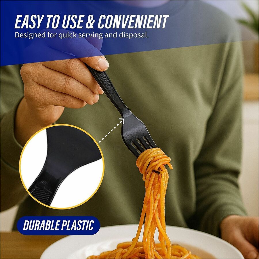 Genuine Joe Medium-Heavyweight Plastic Fork