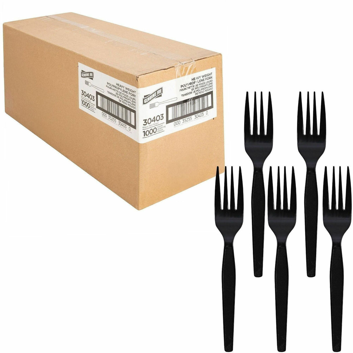 Genuine Joe Medium-Heavyweight Plastic Fork