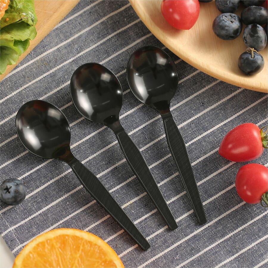 Genuine Joe Medium-Heavyweight Plastic Soup Spoons