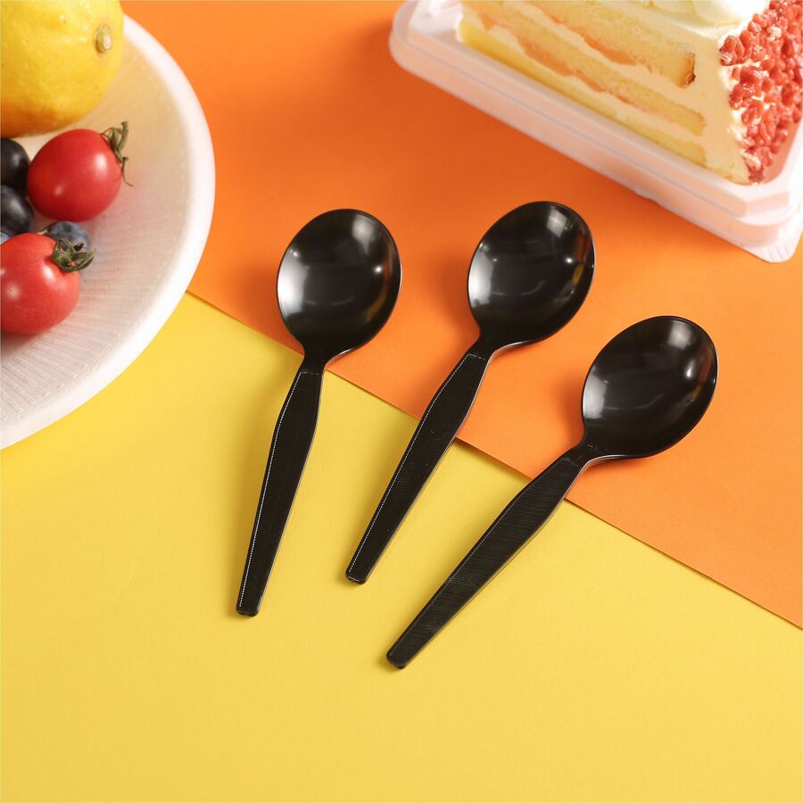 Genuine Joe Medium-Heavyweight Plastic Soup Spoons
