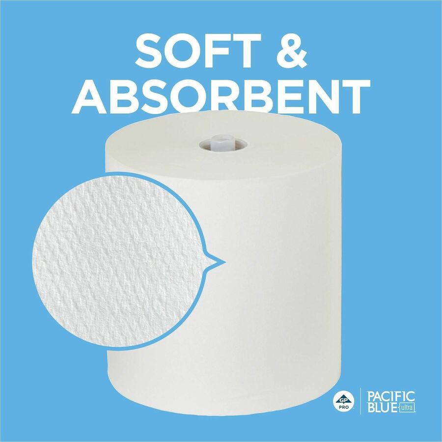 Pacific Blue Ultra High-Capacity Recycled Paper Towel Rolls