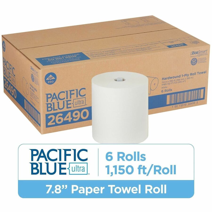 Pacific Blue Ultra High-Capacity Recycled Paper Towel Rolls