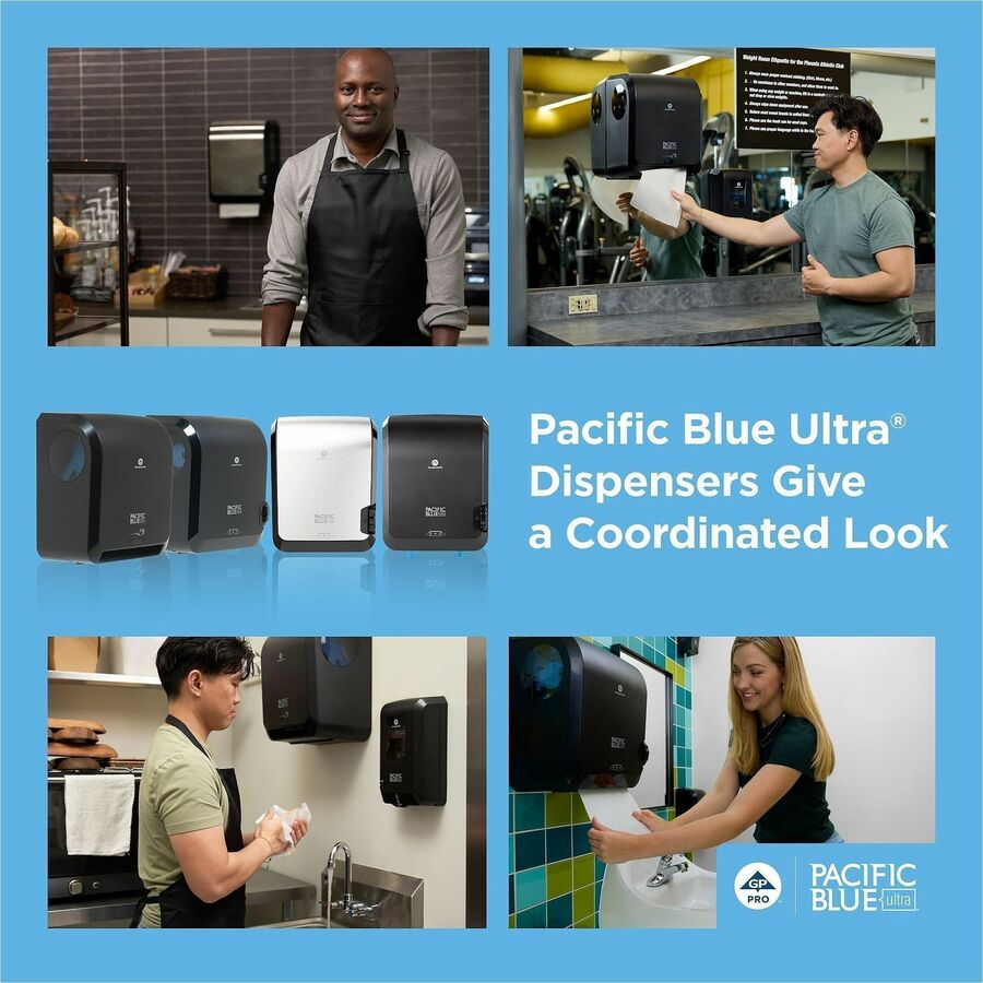 Pacific Blue Ultra High-Capacity Recycled Paper Towel Rolls