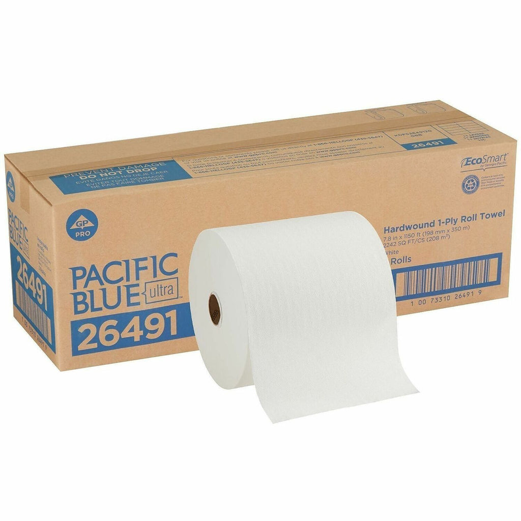Pacific Blue Ultra High-Capacity Recycled Paper Towel Rolls