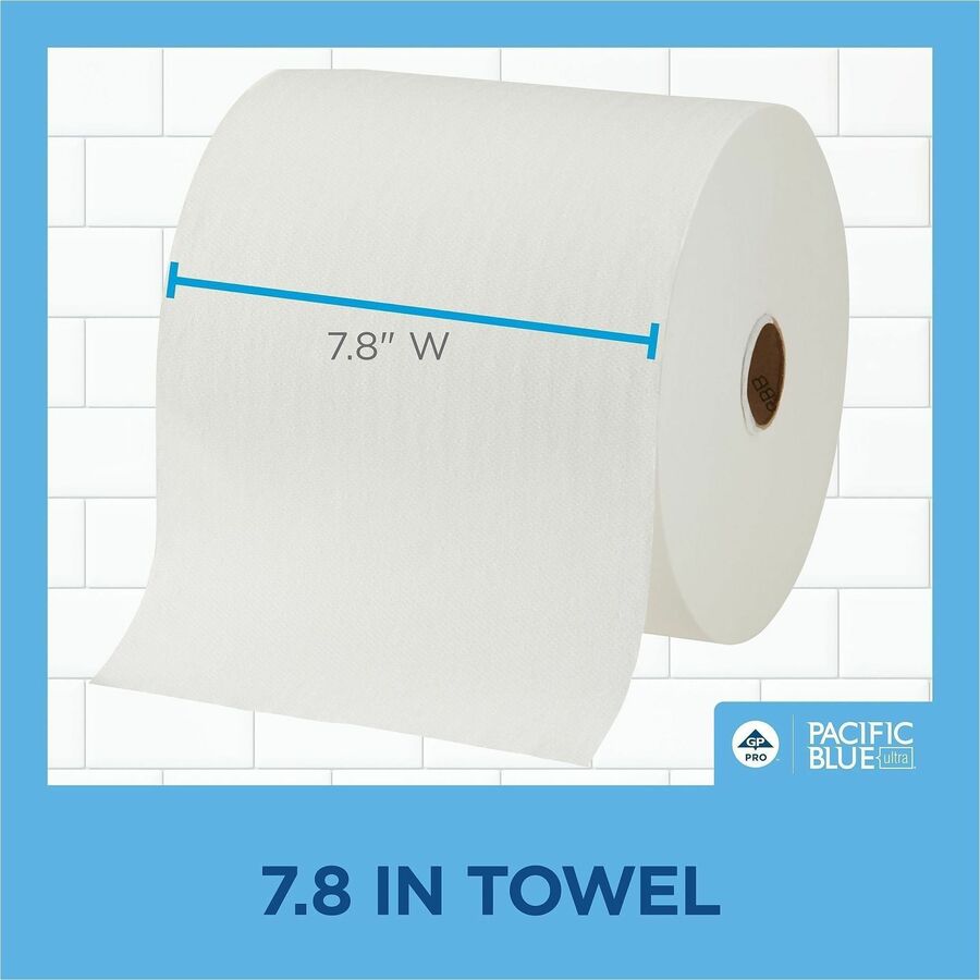 Pacific Blue Ultra High-Capacity Recycled Paper Towel Rolls