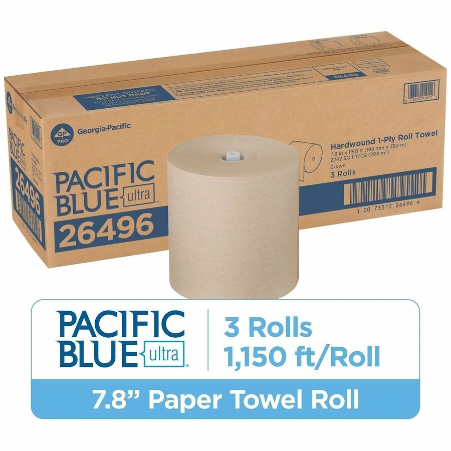 Pacific Blue Ultra High-Capacity Recycled Paper Towel Rolls