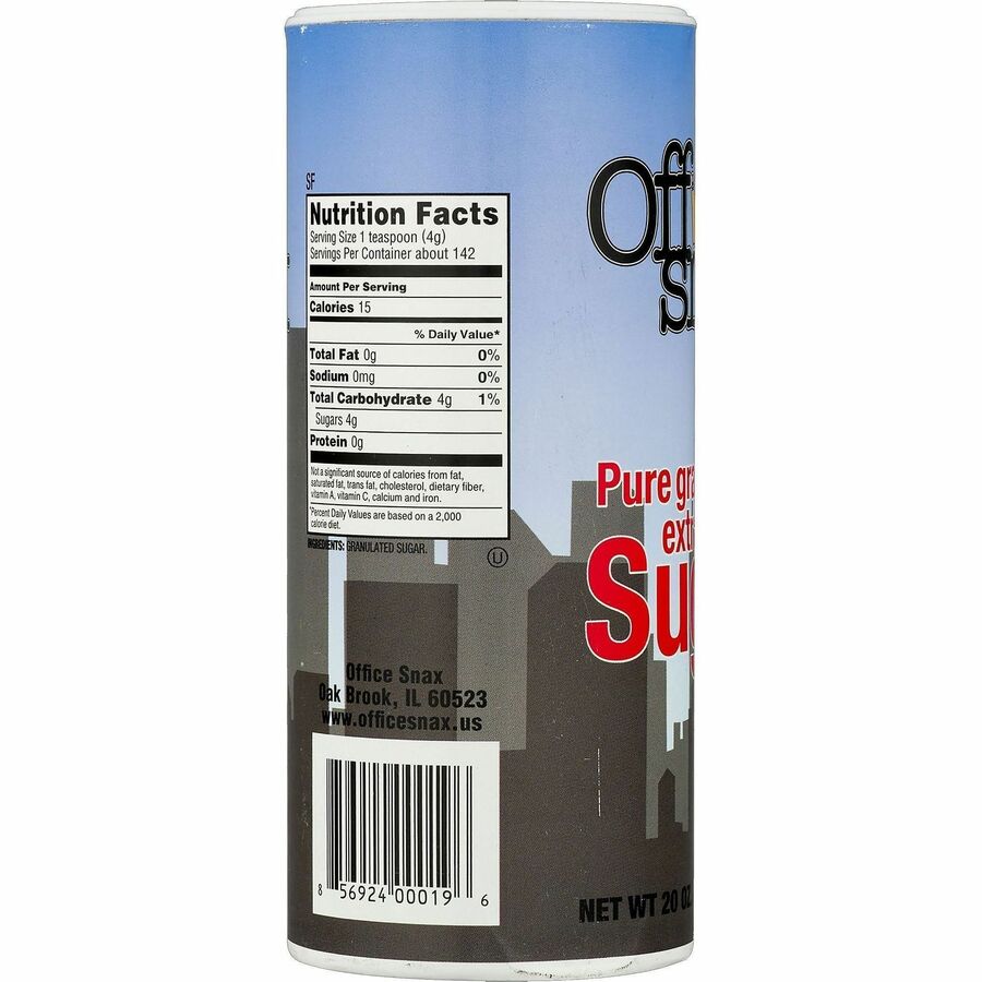 Office Snax 20 oz. Extra-fine Sugar Canister