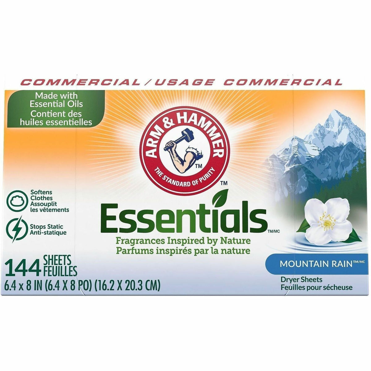 Arm & Hammer Essentials Fabric Softener Sheets