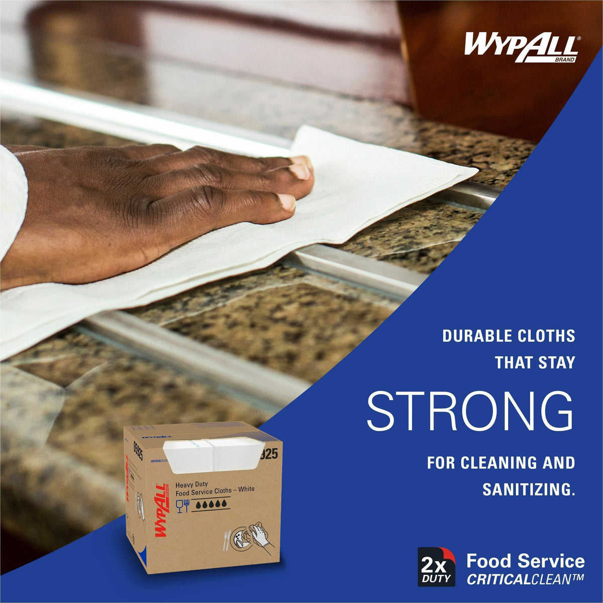 Wypall CriticalClean Heavy Duty Foodservice Cloths