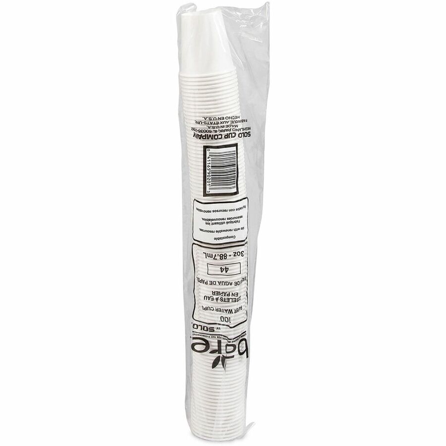 Solo 3 oz Treated Paper Water Cups