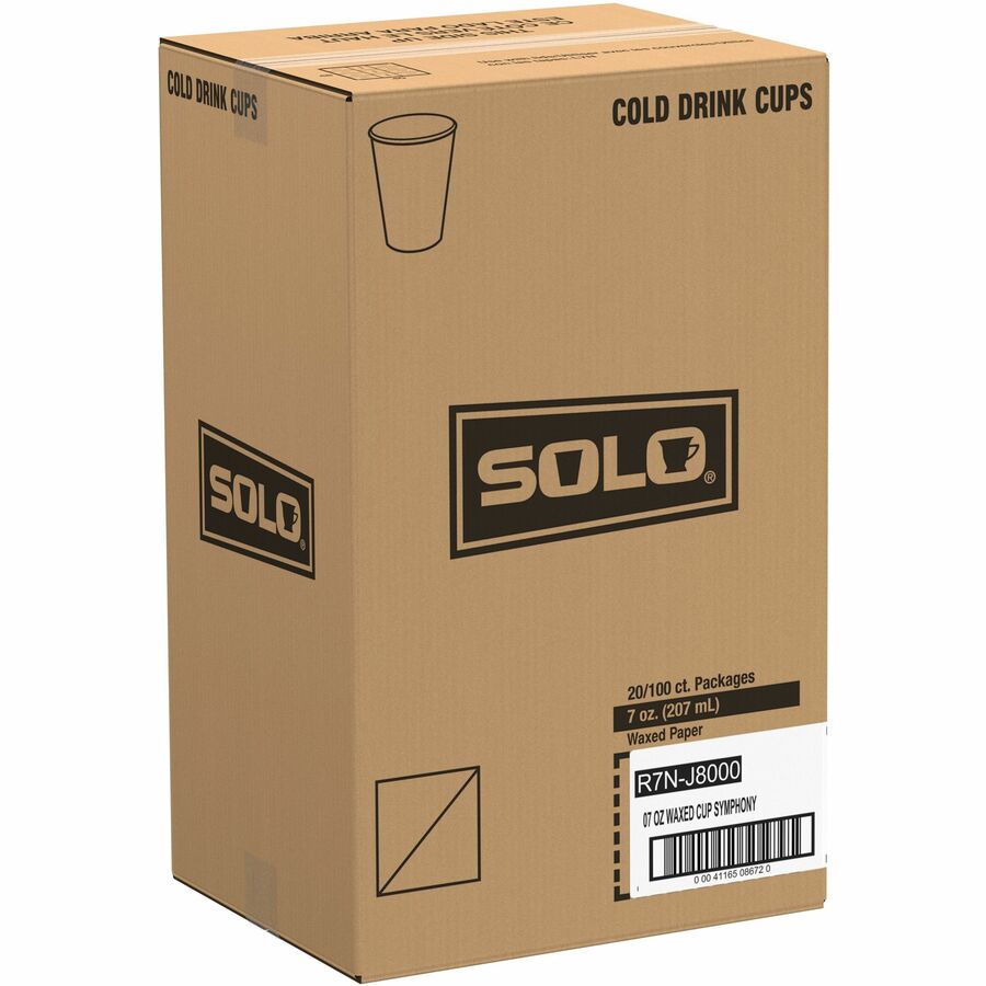 Solo 7 oz Waxed Paper Cold Cups