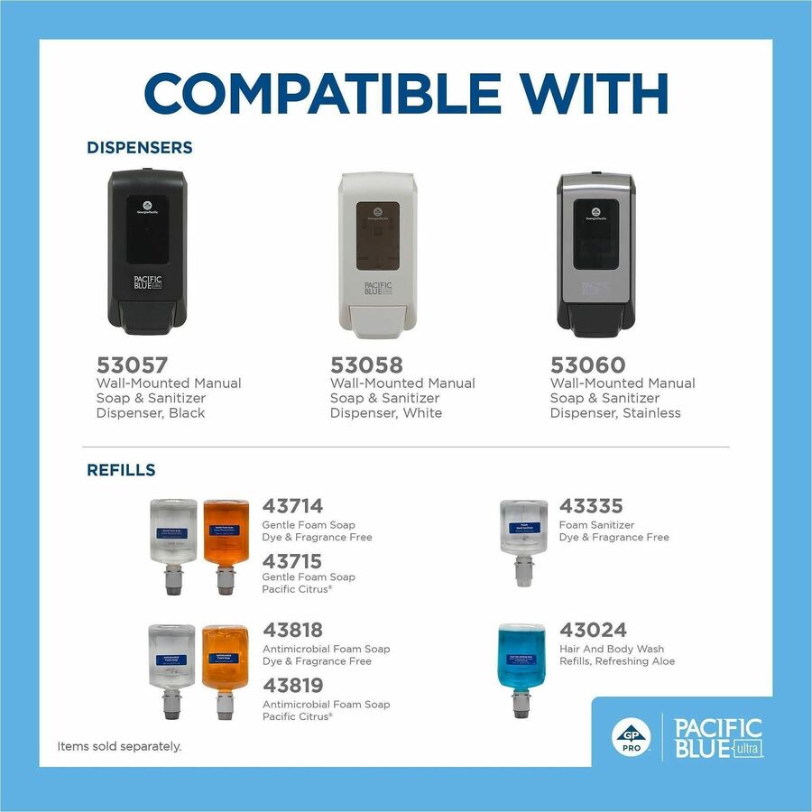 Pacific Blue Ultra Gentle Foam Soap Manual Dispenser Refills