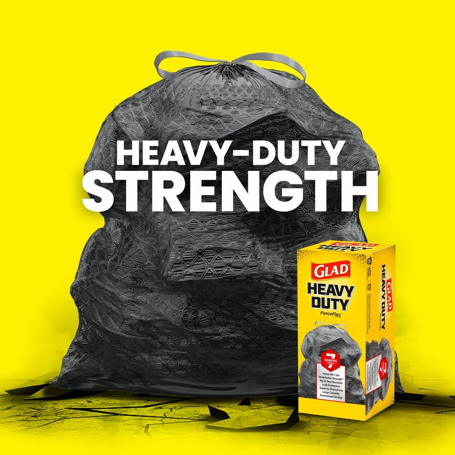 Glad ForceFlex Heavy-Duty Large Drawstring Trash Bags