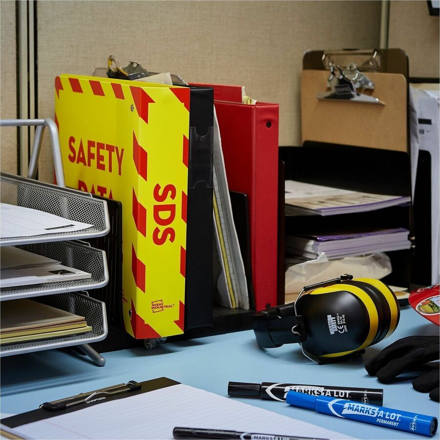Avery® 1-1/2" Heavy-Duty Industrial SDS Binder - One-Touch Rings