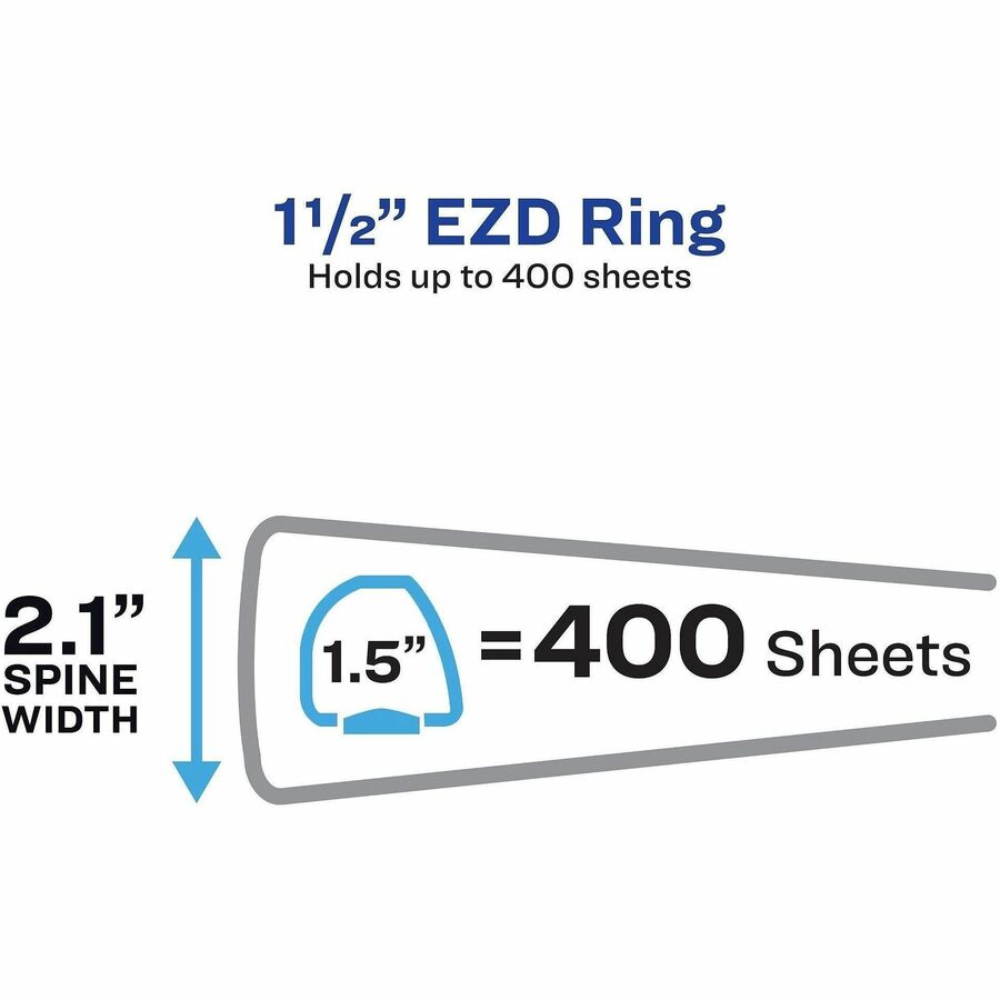 Avery® 1-1/2" Heavy-Duty Industrial SDS Binder - One-Touch Rings