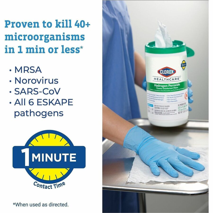 Clorox Healthcare Hydrogen Peroxide Cleaner Disinfectant Wipes