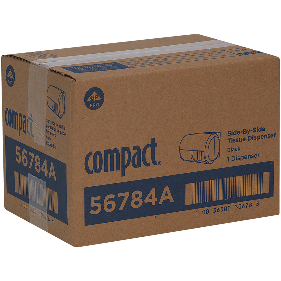 Compact 2-Roll Side-by-Side Coreless High-Capacity Toilet Paper Dispenser