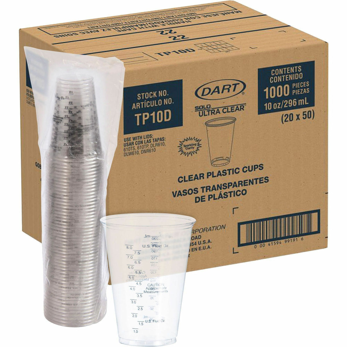 Solo Ultra Clear 10 oz Graduated Medical Cups