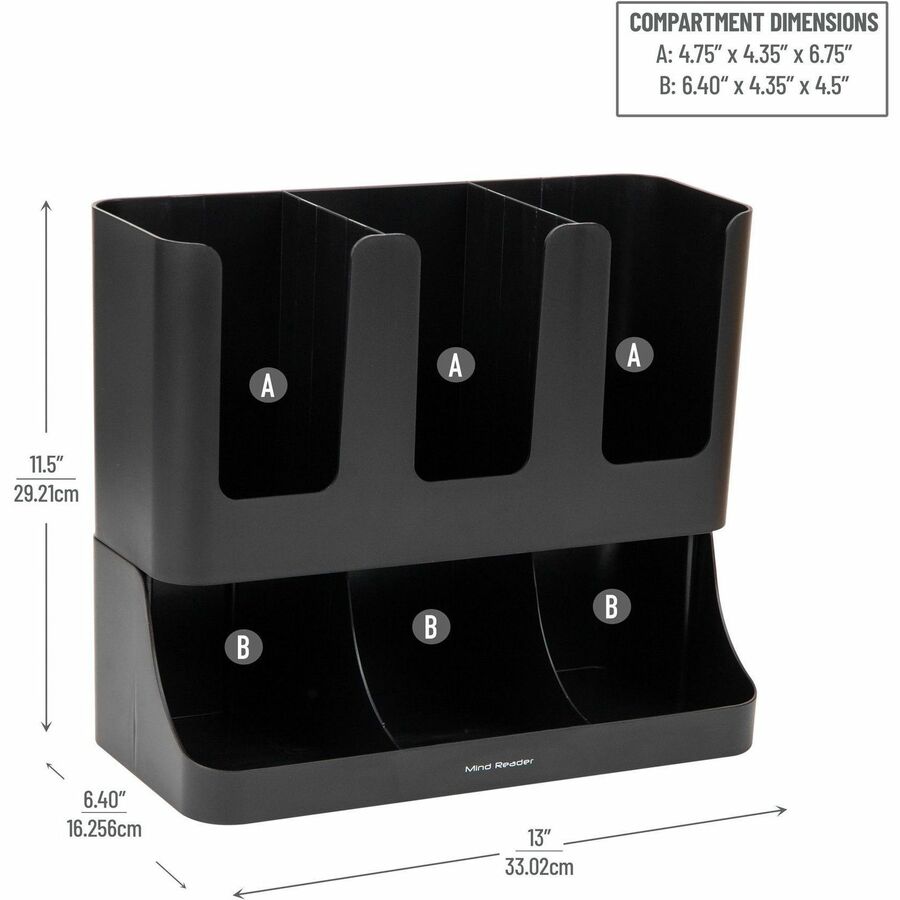 Mind Reader 6-compartment Condiment Organizer
