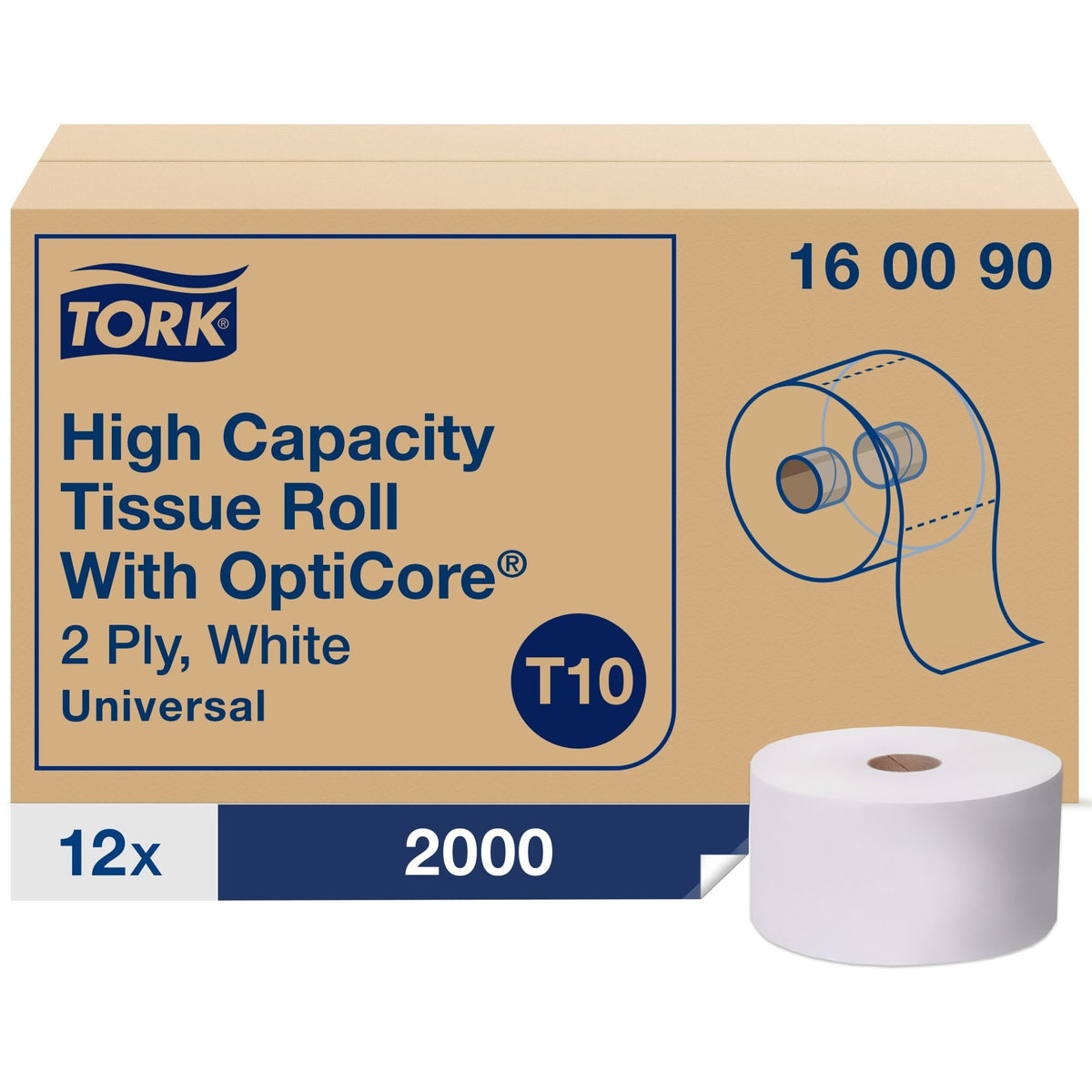 TORK Bath Tissue Roll w/OptiCore