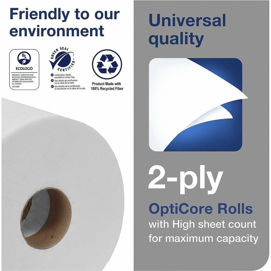 TORK Universal Bath Tissue Roll with OptiCore