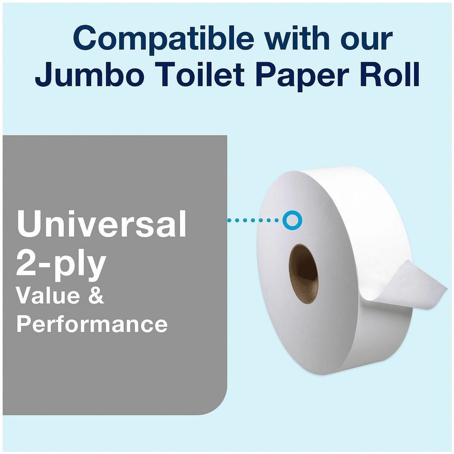 TORK Twin Jumbo Bath Tissue Roll Dispenser, 9 inch Single
