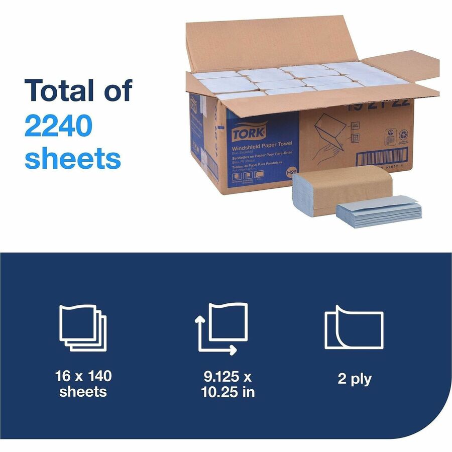 TORK Windshield Paper Towel, Folded