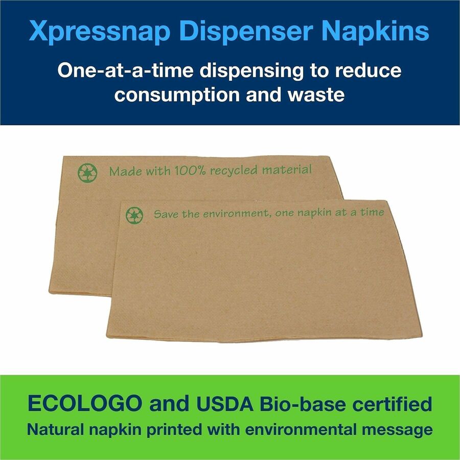 TORK Xpressnap Natural Environmental Print Dispenser Napkin N4