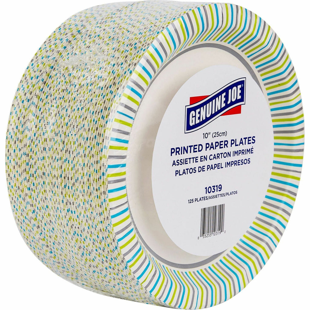 Genuine Joe 10" Printed Paper Plates