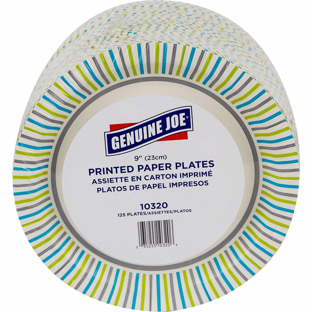Genuine Joe 9" Printed Paper Plates