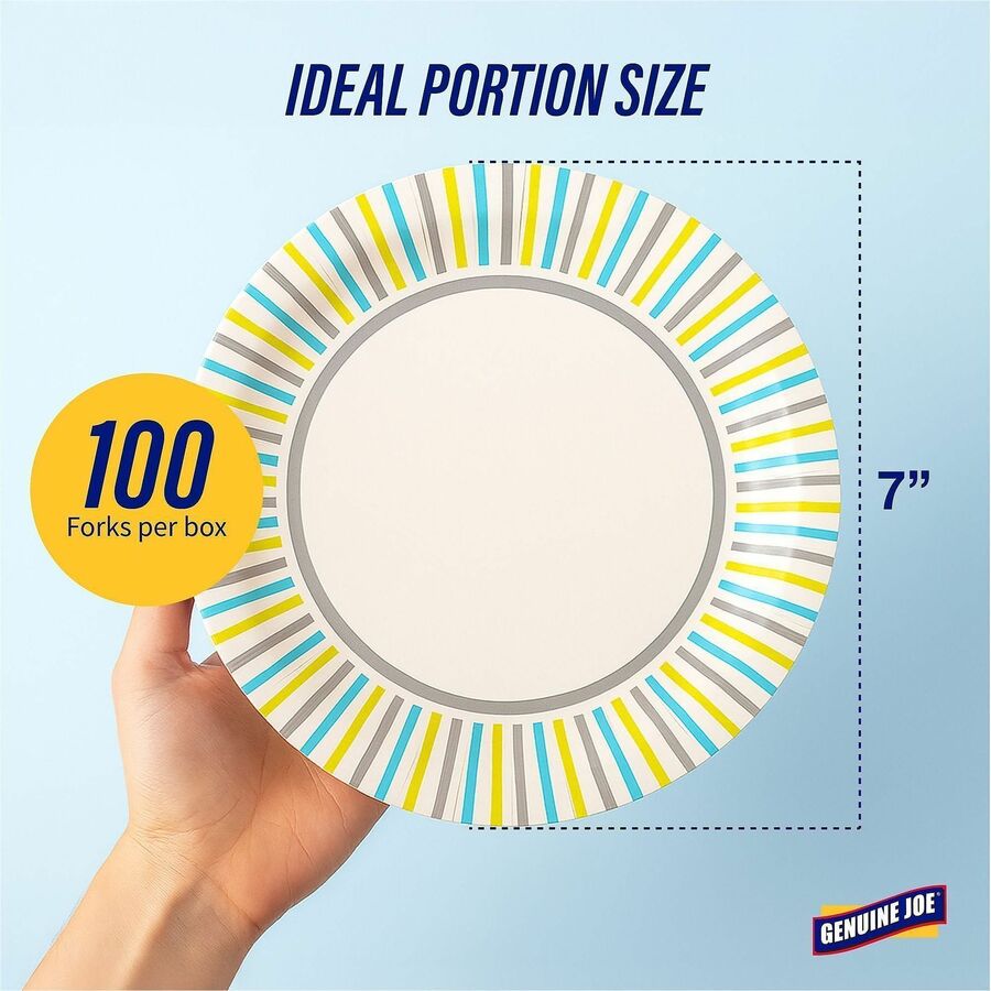 Genuine Joe 7" Printed Paper Plates