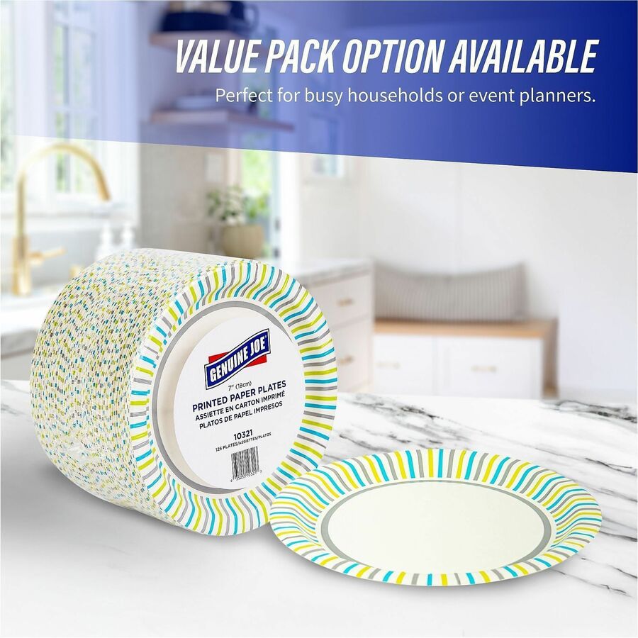 Genuine Joe 7" Printed Paper Plates