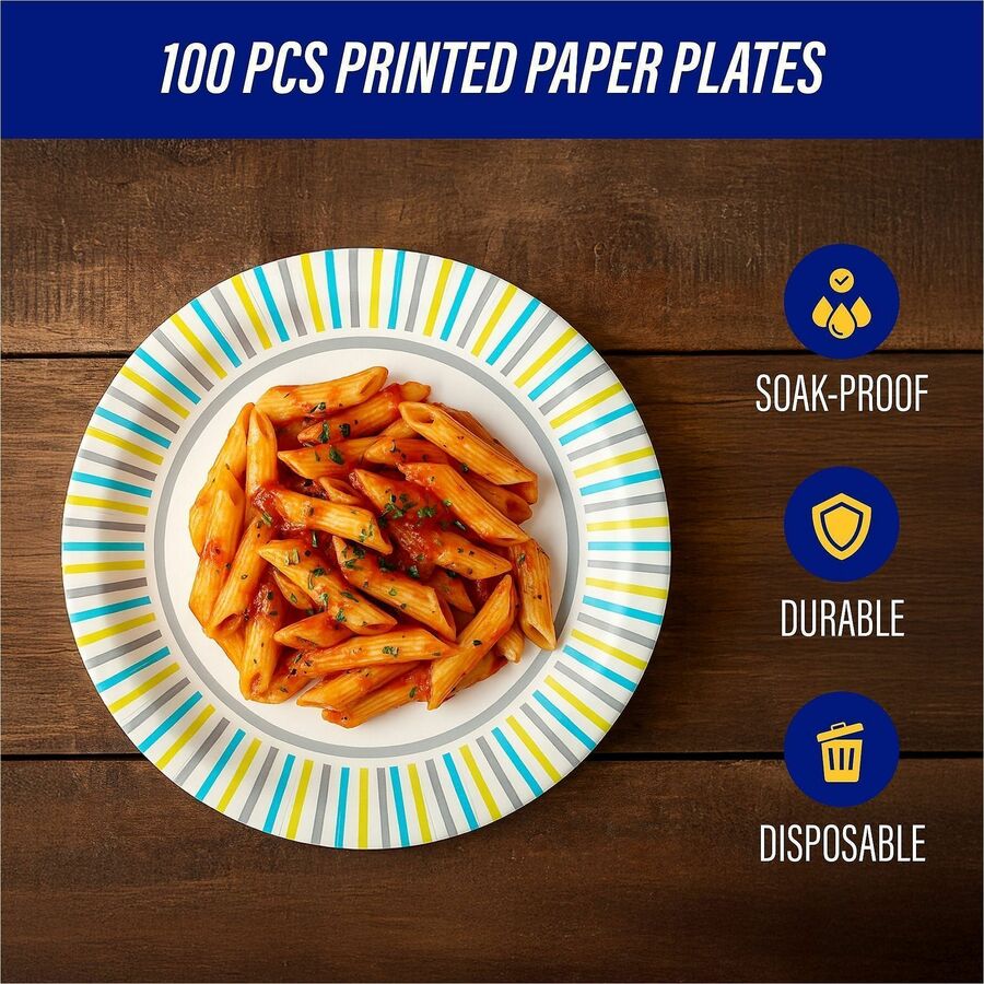 Genuine Joe 7" Printed Paper Plates