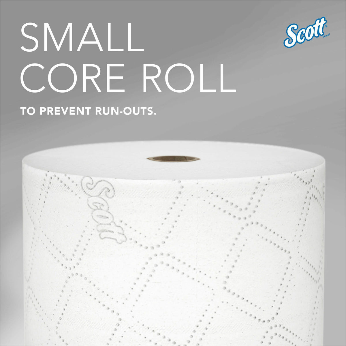 Scott Pro Paper Core High-Capacity Standard Roll Toilet Paper with Elevated Design
