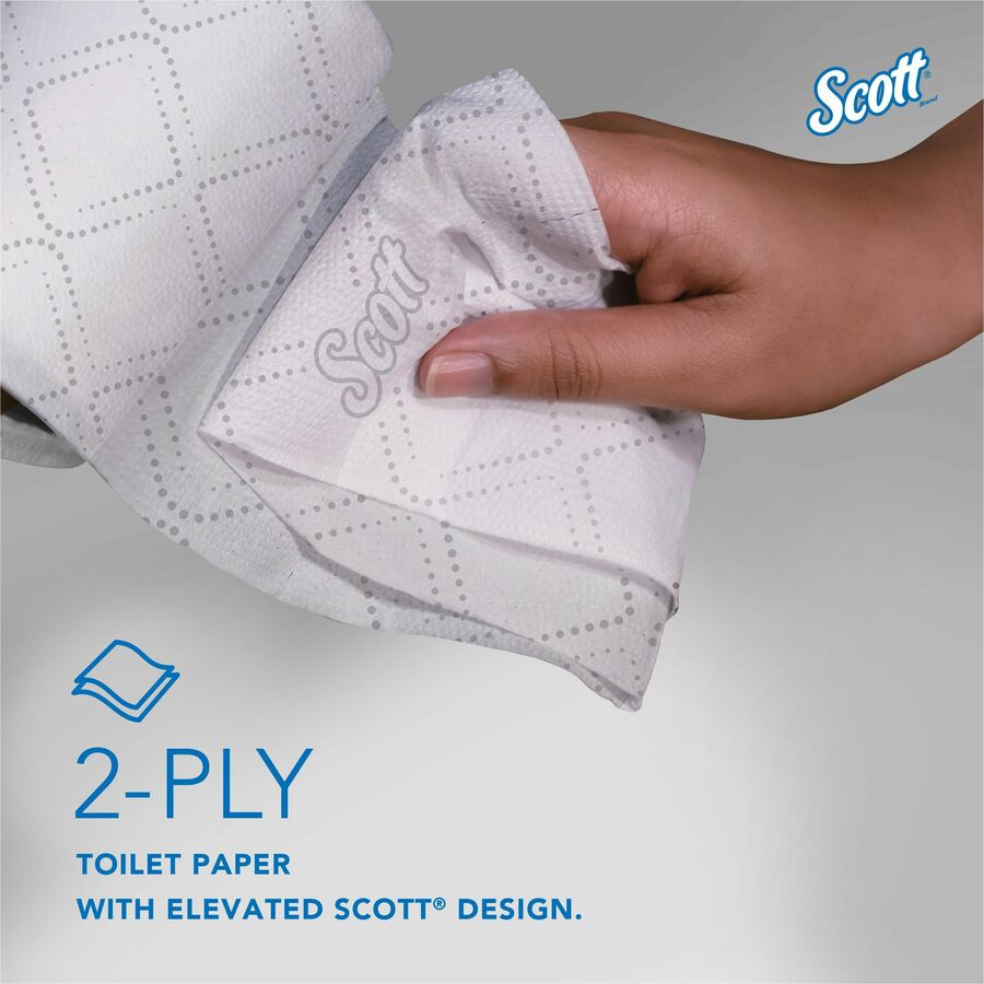 Scott Pro Paper Core High-Capacity Standard Roll Toilet Paper with Elevated Design