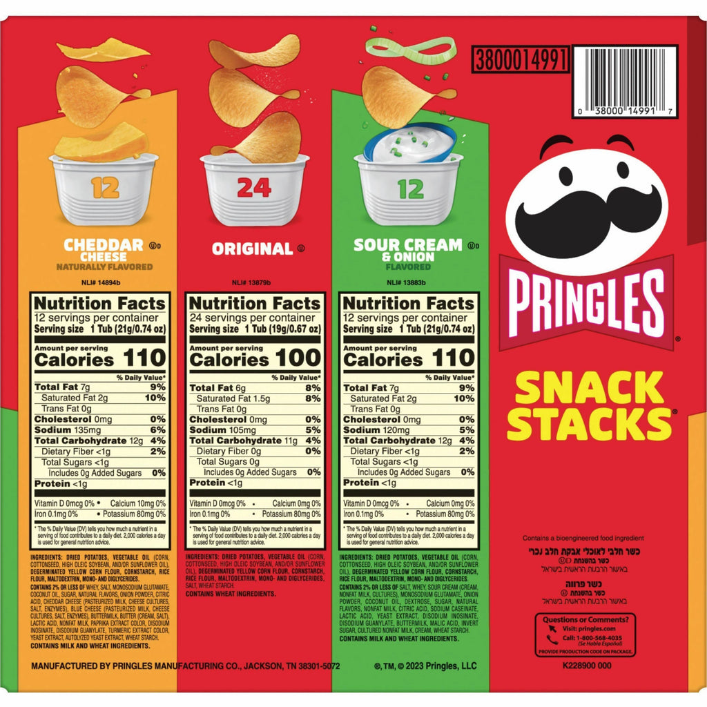 Pringles Crisps Grab 'N Go Variety Pack