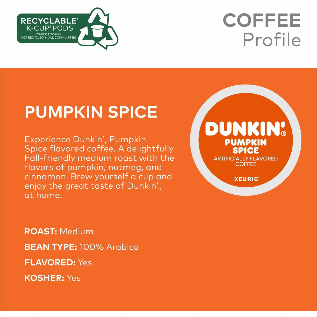 Dunkin'® K-Cup Pumpkin Spice Coffee