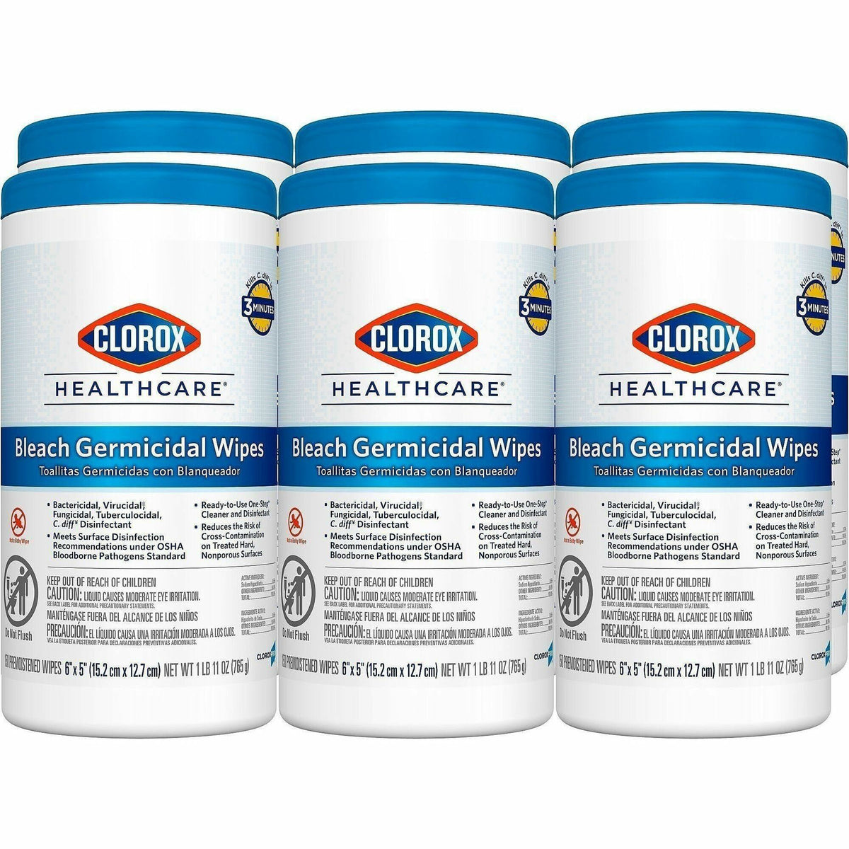Clorox Healthcare Bleach Germicidal Wipes