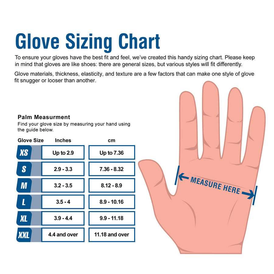 Ammex X3 Blue Nitrile Industrial Latex Free Disposable Gloves (Case of 1000)