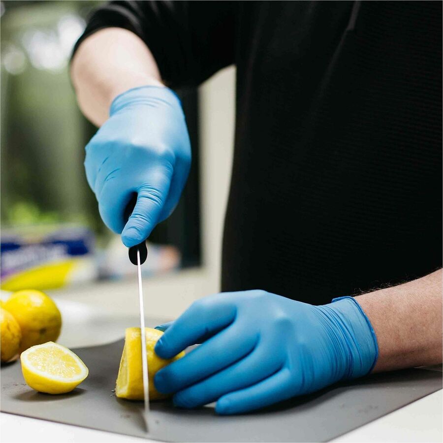 Ammex X3 Blue Nitrile Industrial Latex Free Disposable Gloves (Case of 1000)