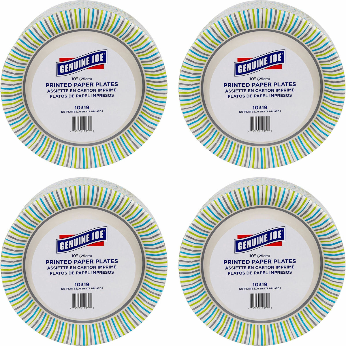 Genuine Joe 10" Printed Paper Plates