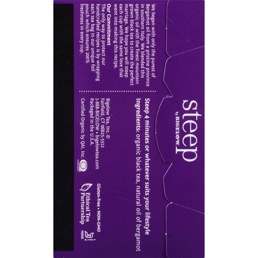 Steep by Bigelow® Organic Earl Grey Black Tea Bag